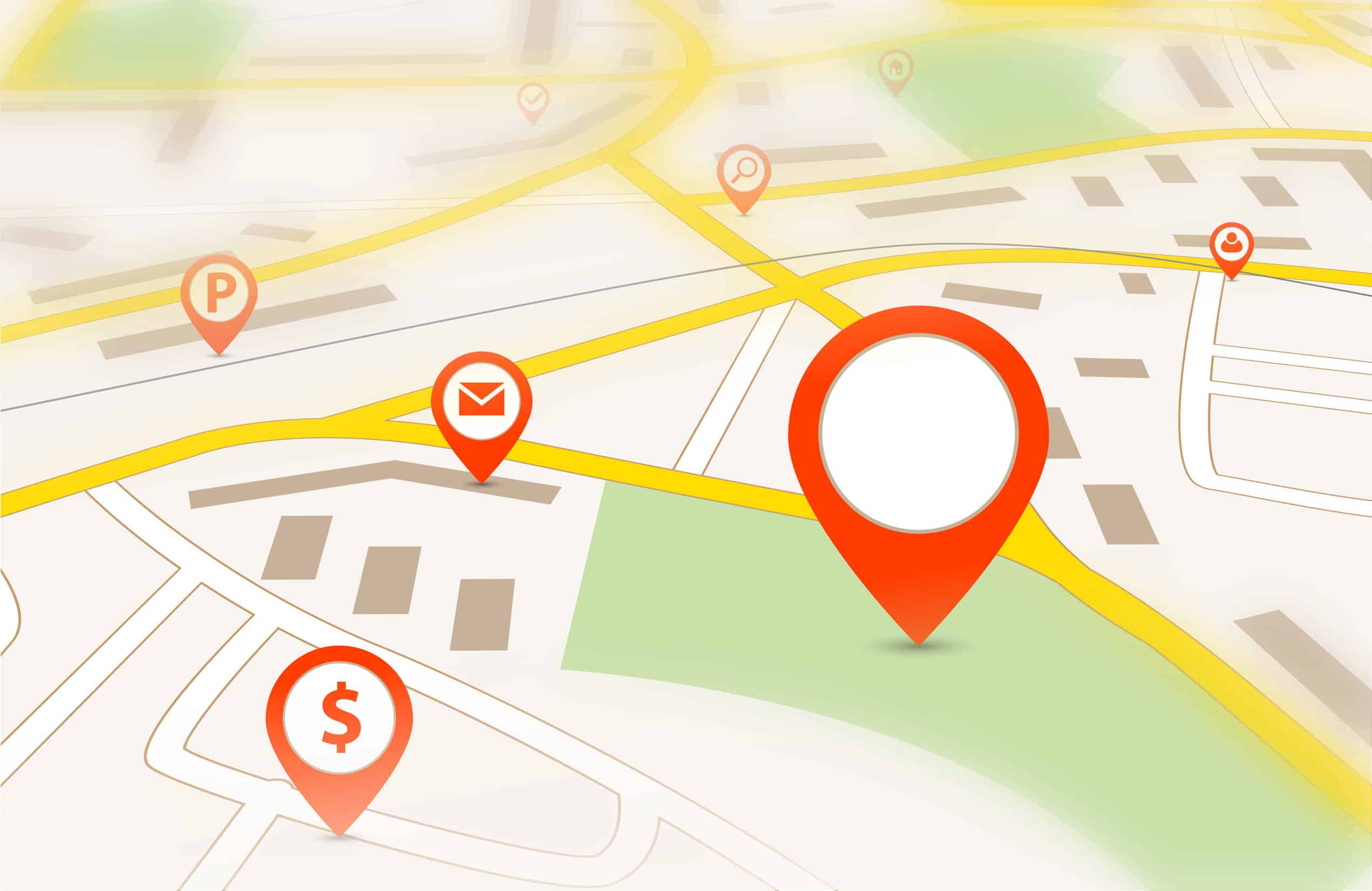 city pin drops